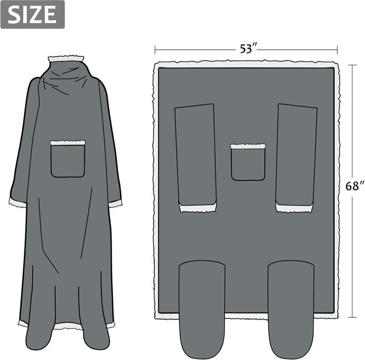 Immagine prodotto Catalonia Classy Tragbare Kuscheldecke (190 x 135 cm)