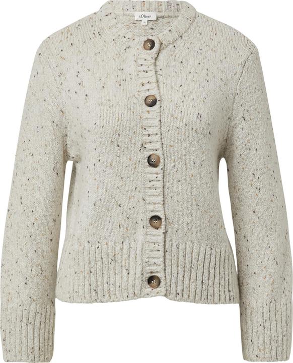 Produktbild s.Oliver Strickjacke Kurze Strickjacke aus Baumwollmix mit Knopfleiste (46)