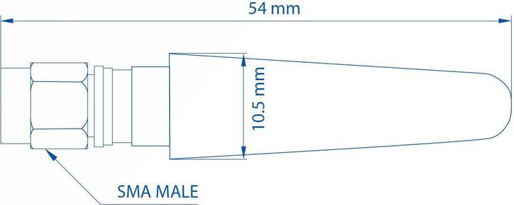 Productafbeelding Teltonika PR1CS450 - Rechte compacte mobiele antenne (5G, 3G, GSM)