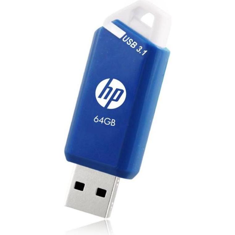 HP x755w (64 GB, USB-A, USB 3.1), USB Stick, Blau, Weiss