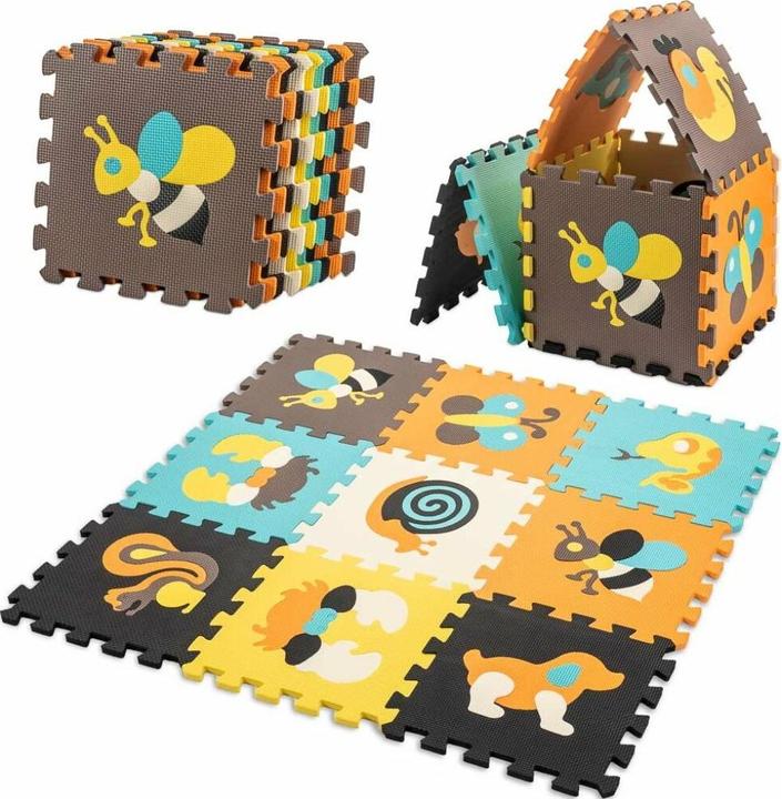 Produktbild Ikonka Schaumstoff-Puzzlematte für Kinder 9 el. bunt 85cm x 85cm x 1cm (85 x 85 cm)