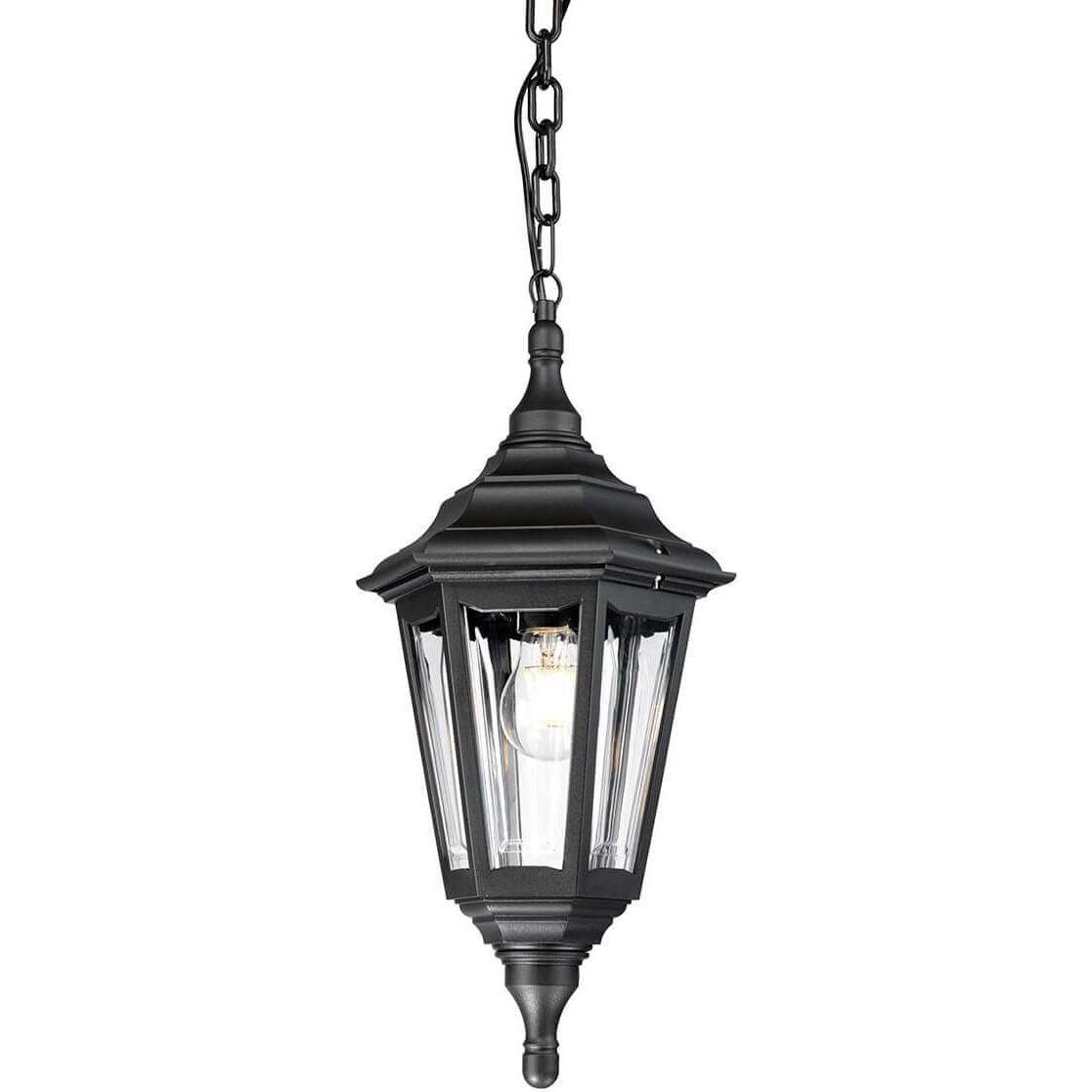 Elstead Lighting, Gartenbeleuchtung, Kinsale Aussen-Hängeleuchte E27 Schwarz IP44 Anti-Meerwasser (E27, IP44)