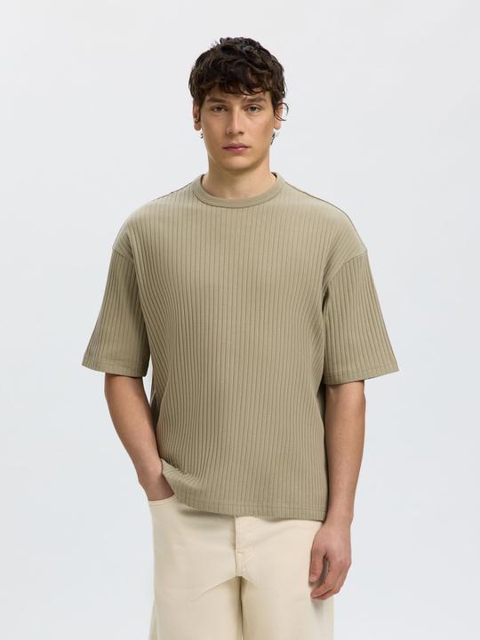 Produktbild Selected Geripptes Relaxed Fit T-Shirt (M)