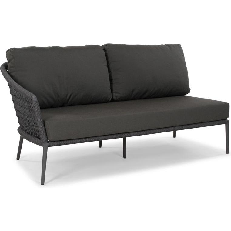 Musterring, Sofa, Ibiza Anreihsofa schwarz/grau Aluminium 164x85x75 cm (1.5-Sitzer)
