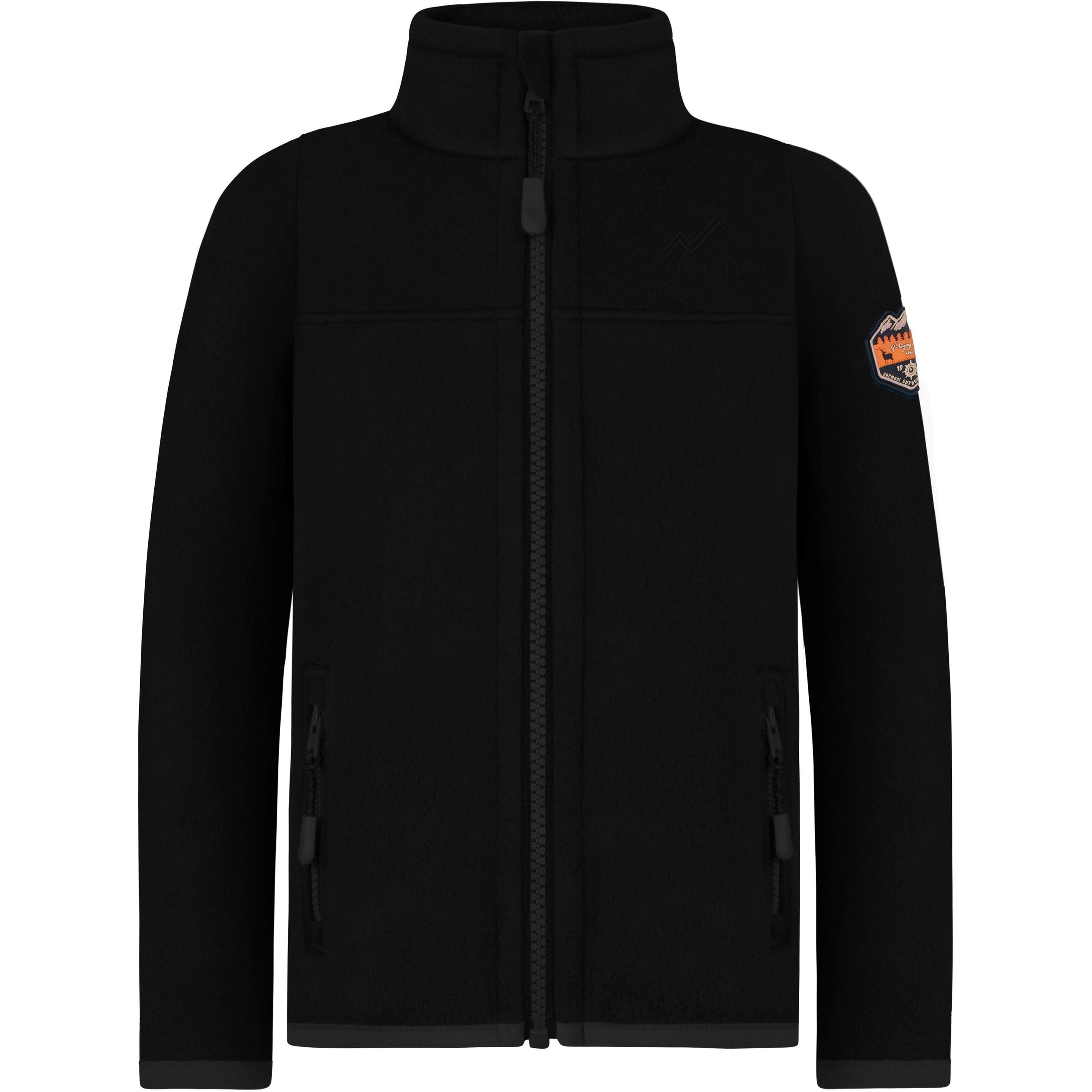 Normani, Herren, Jacke, Kinder Fleecejacke „Venetie“ - 9663 (86, 90, 92), Schwarz, 92, 90, 86