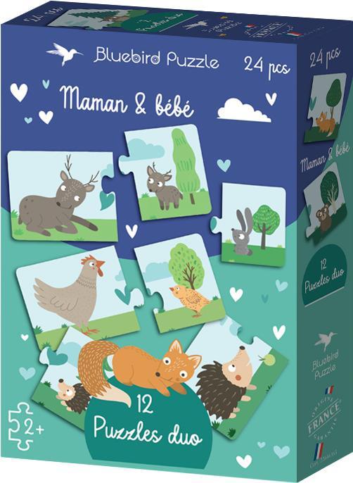 Produktbild Bluebird 12 Puzzles duo - Maman & bébé (24 Teile)