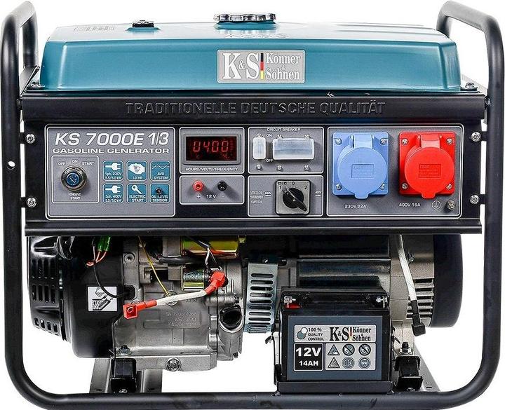 Actual product image Könner & Söhnen PETROL GENERATOR 5.0kW 230/400V ELECTRIC START AVR VST KS7000E-1/3 (5000 W, 1.10 l)