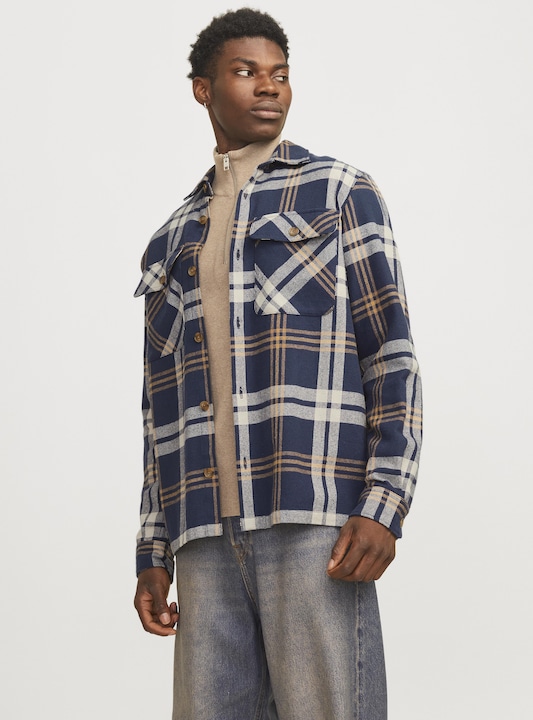 Image du produit Jack & Jones Jprraymond Melange Check Ls Overshirt Sn (S)