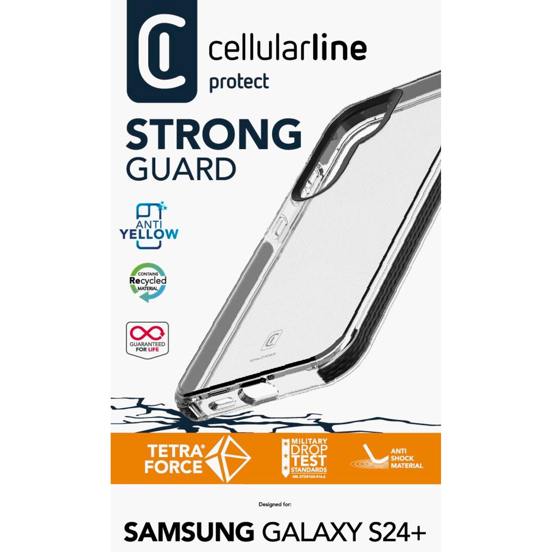 Thumbnail - Cellularline Handyhülle für Samsung Galaxy Tetra (Samsung Galaxy S24+), Smartphone Hülle, Schwarz, Transparent
