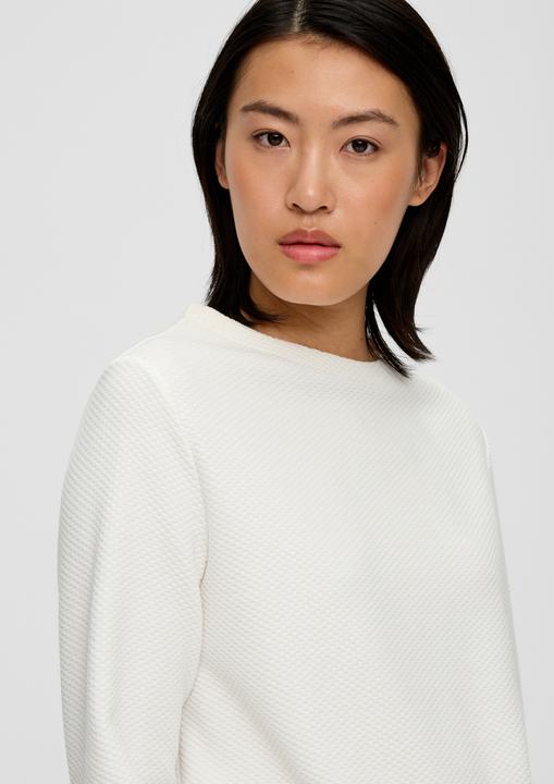 Produktbild s.Oliver Sweatshirt Jacquard-Pullover aus Viskosemix (46)