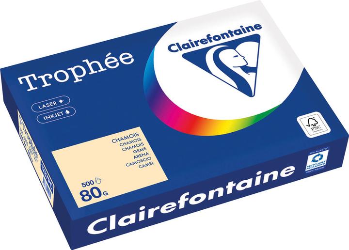 Produktbild Clairefontaine Universalpapier Trophée farbig (80 g/m², 500 x, A4)