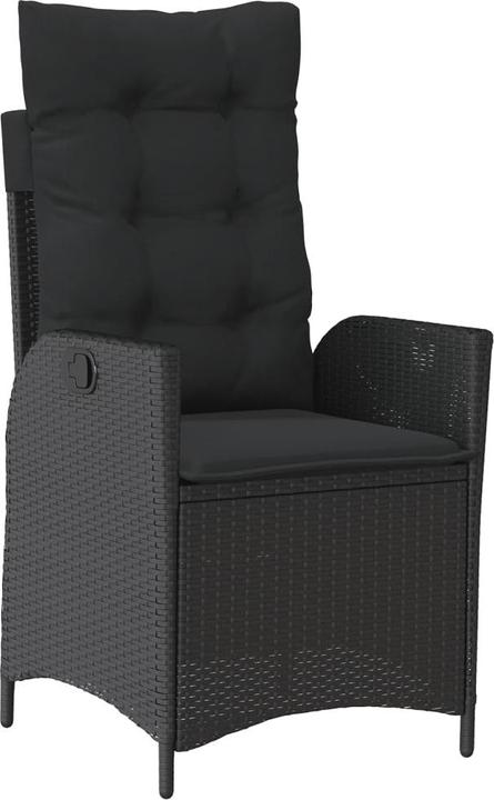 Produktbild VidaXL Gartenmöbel Essgruppe Gartengarnitur Sitzgruppe 7tlg. Schwarz Poly Rattan (200 cm)