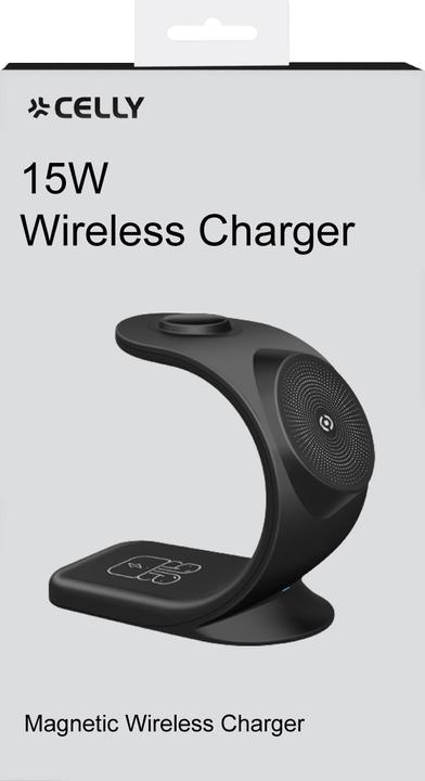 Actual product image Celly MAGSTAND3IN1 - MagSafe Wireless Charger (15 W)