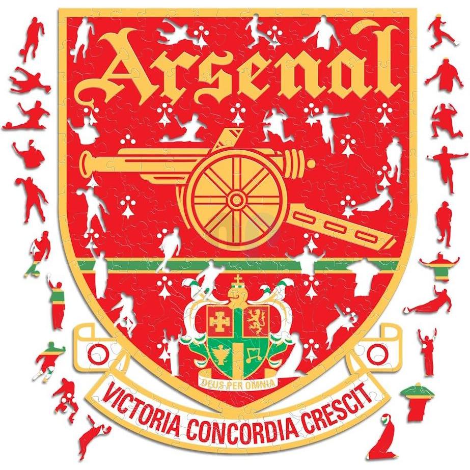 Iconic Arsenal FC - Retro Logo - Holz Puzzle Grösse S (150 Teile) (150 Teile)