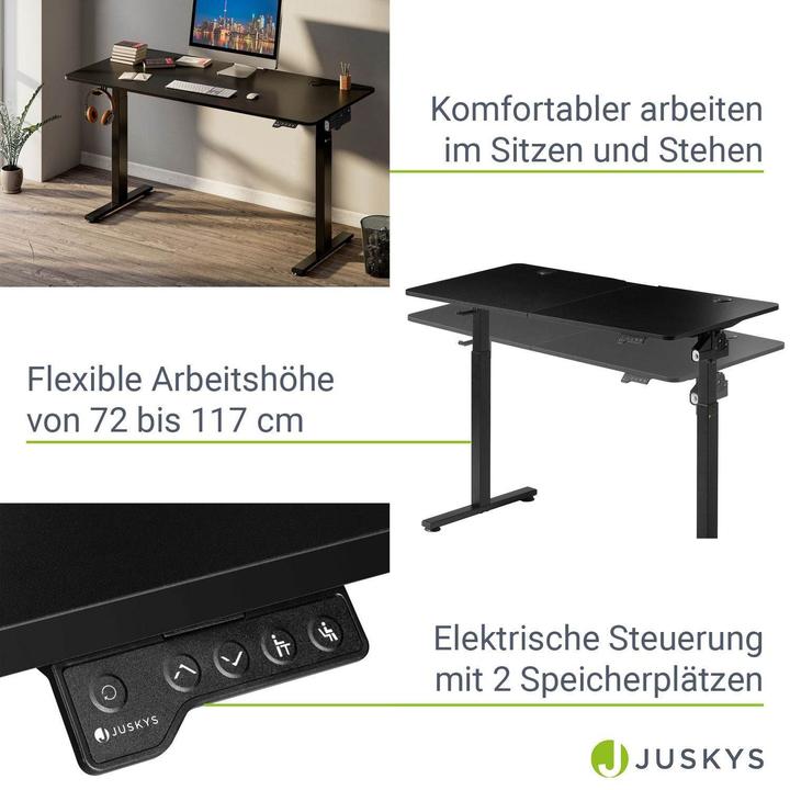 Produktbild Juskys Höhenverstellbarer Schreibtisch