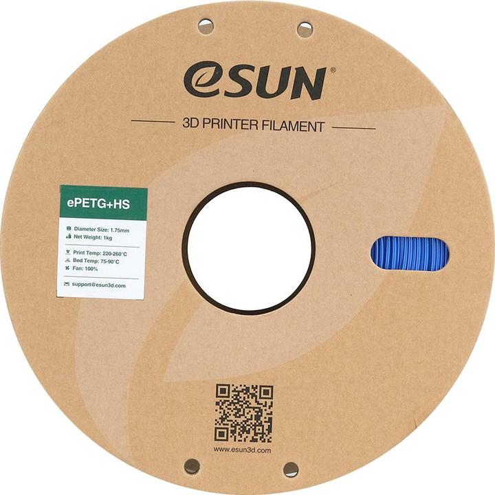 Actual product image eSUN EPETG+HS 1.75mm SOLID BLUE 1kg (PETG, 1.75 mm, 1000 g, Blue)