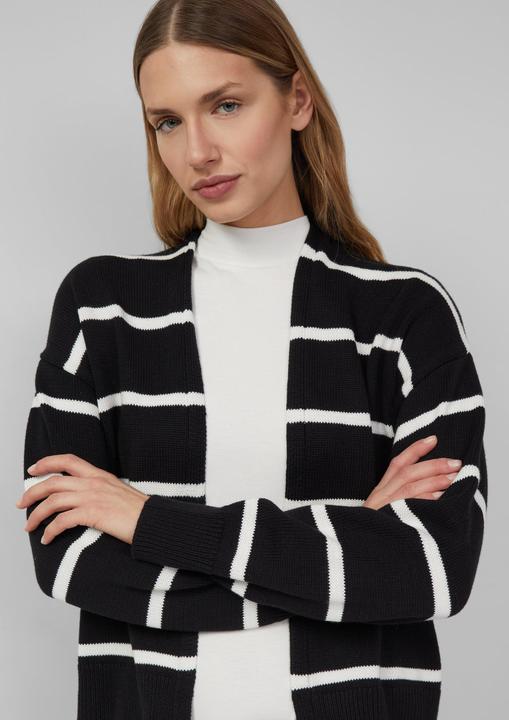 Produktbild s.Oliver Strickjacke Gestreifter Cardigan aus Baumwollmix (44)