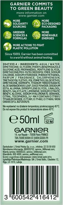 Actual product image Garnier Hyaluronic Aloe All-In-1 BB Cream nawilżający krem BB do każdego typu skóry Śniady 50ml (MEDIUM, Tan, 50 ml)