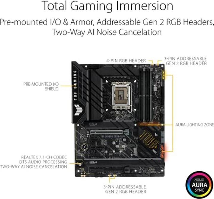Produktbild ASUS TUF Gaming Z690-Plus (LGA 1700, Intel Z690H, ATX)