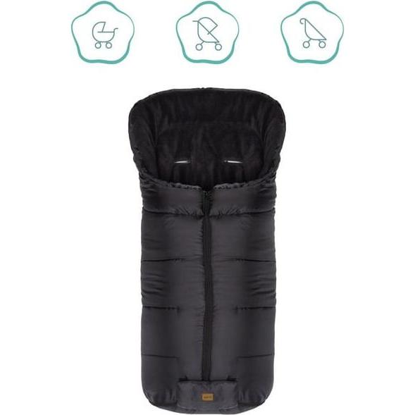 Thumbnail - Mica, Kinderwagen Fusssack, Winterfusssack Eco BIG - schwarz
