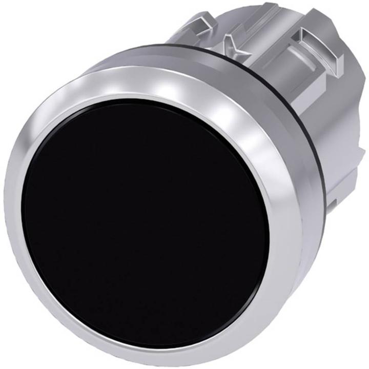 Produktbild Siemens Pushbutton, 22mm, round, metal, black