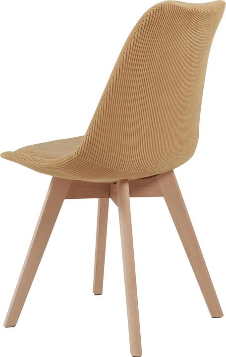 Produktbild En.Casa Esszimmerstuhl Fläten 6er Set Cord Senfgelb