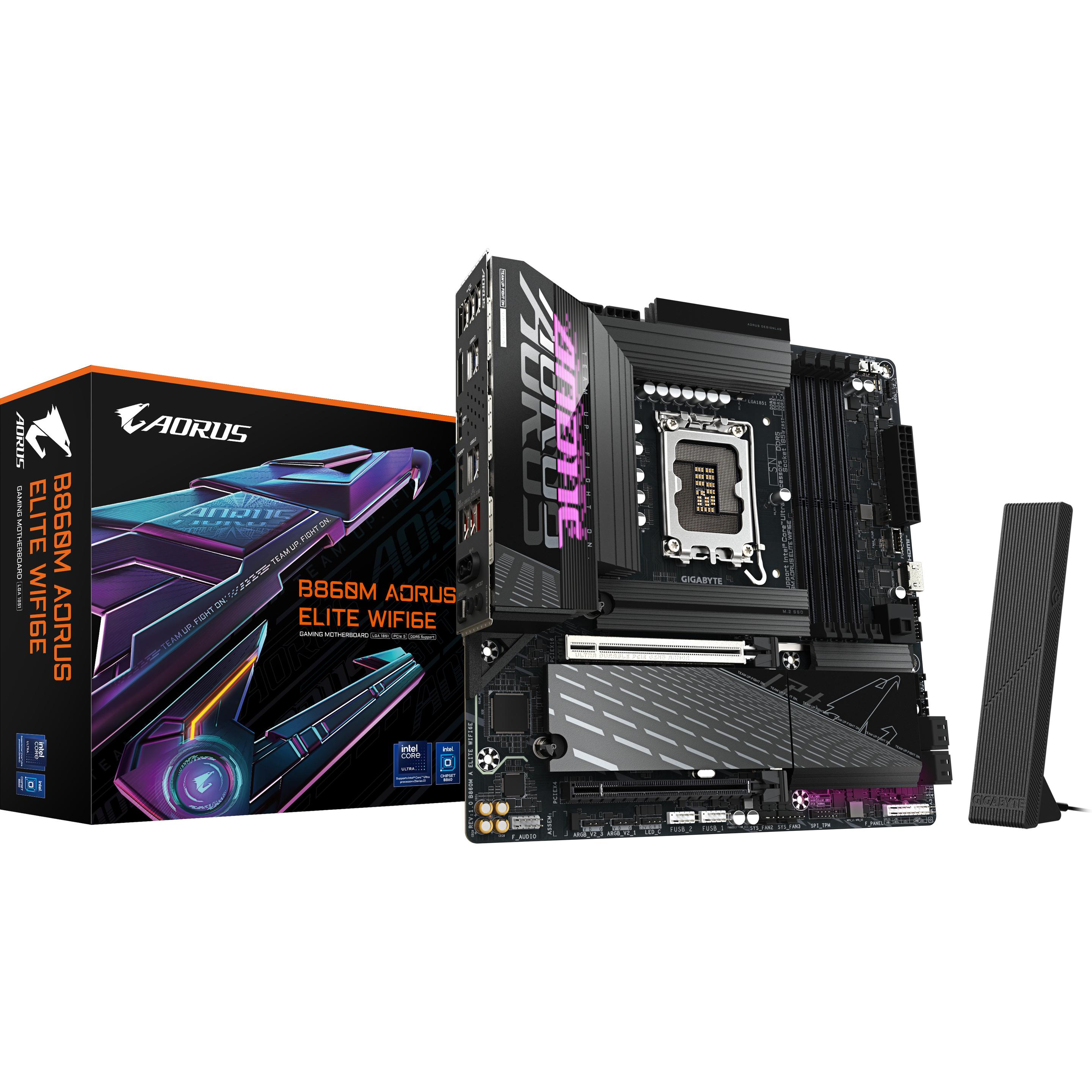 Gigabyte B860M AORUS ELITE WIFI6E (LGA 1851, Intel B860, mATX), Mainboard