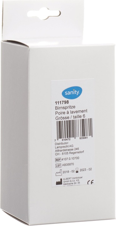 Produktbild Sanity Birnspritze Gr7 143ml zweiteilig (143 ml, Intimdusche)