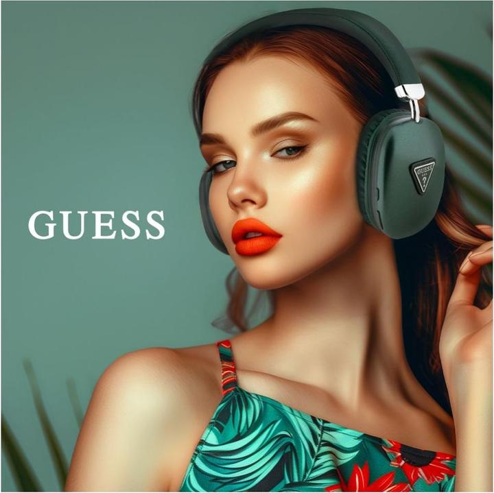 Image du produit Guess Casque BT Saffiano Metallic Triangle Logo (32 h, Sans fil)