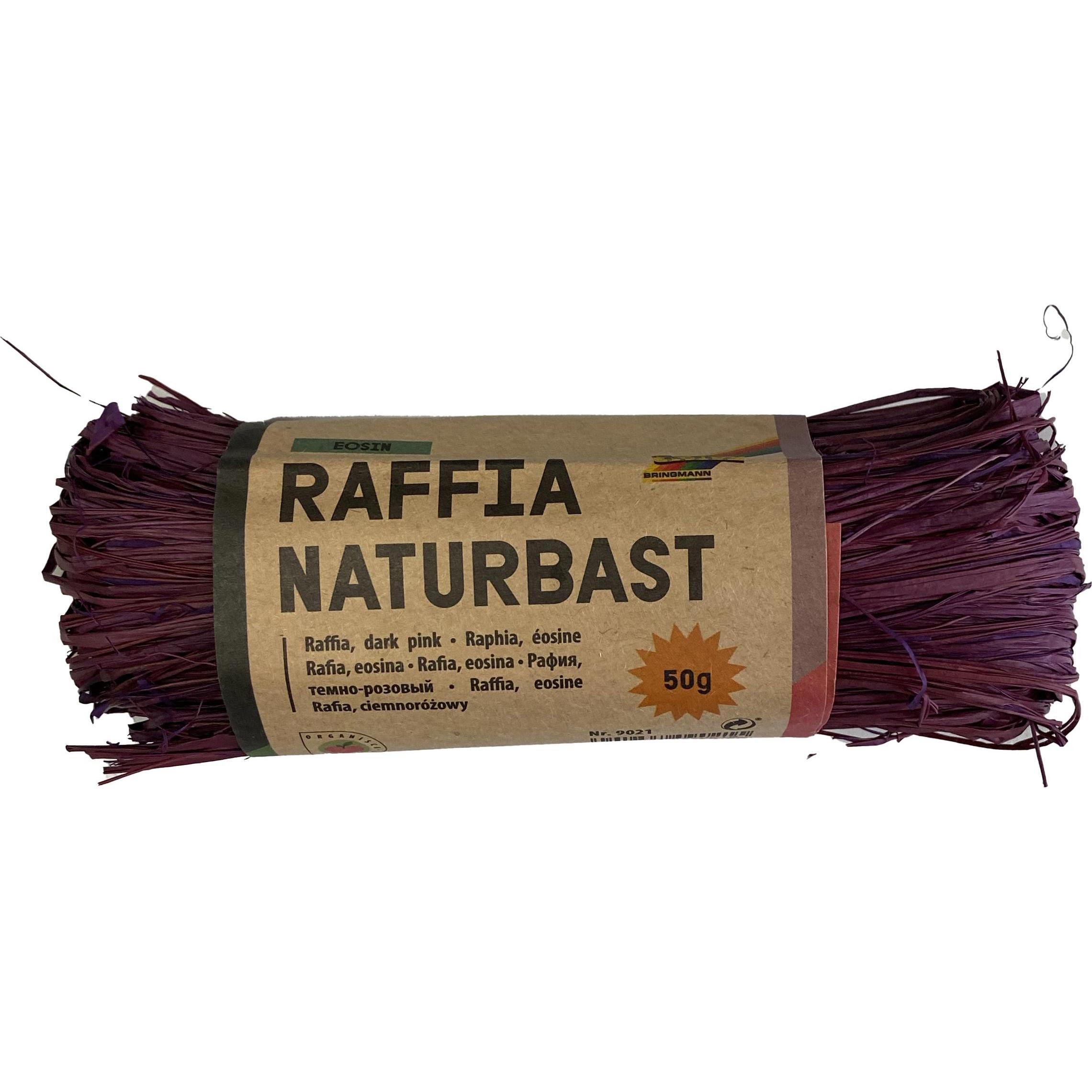 Folia, Geschenkverpackung, Bringmann Naturbast Raffia 50g Eosin