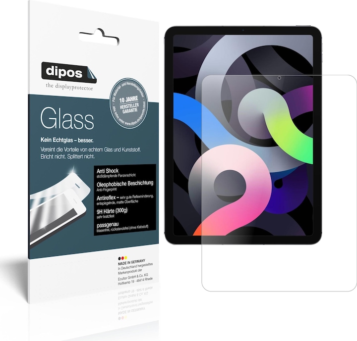 Immagine prodotto Dipos Protezione dello schermo Anti-Shock (2 Pezzo/i, iPad Air 2020 (4. Gen), iPad Air 2022 (5a generazione))