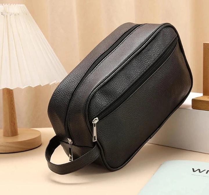 Produktbild Only-Bags.Store Reise-Kosmetiktasche PU-Leder grosse Kapazität Reissverschluss Make-up Taschen Portable Travel