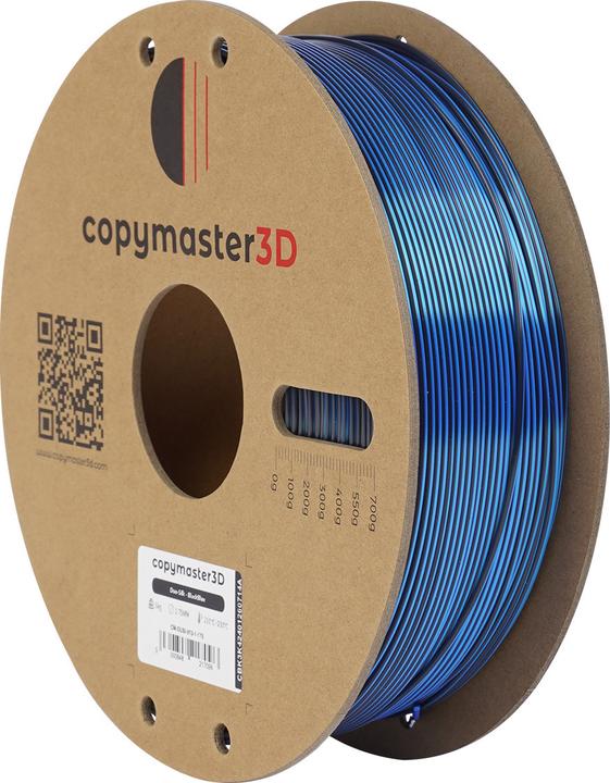 Produktbild Copymaster3D Duo-Silk 3D Printer Filament, 1.75 mm, Black/Blue (1.75 mm, 1000 g)