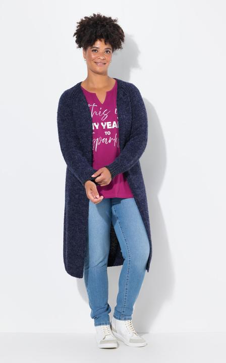 Actual product image Janet & Joyce Long-Strickjacke, offene Form, Grobstrick (46, 48)