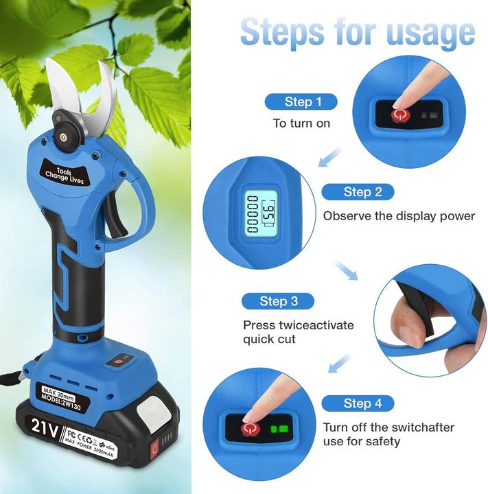 Actual product image Bilivry Akku-Astschere