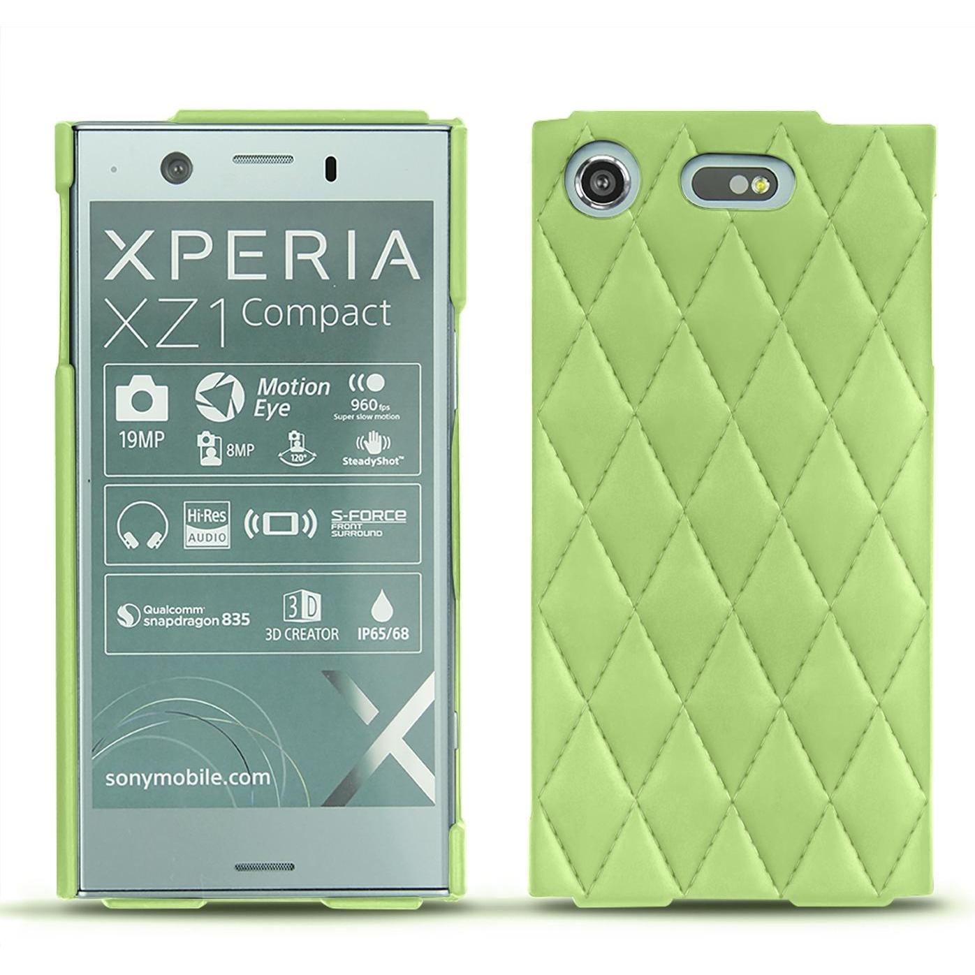 Noreve Lederschutzhülle (Sony Xperia XZ1 Compact), Smartphone Hülle, Grün