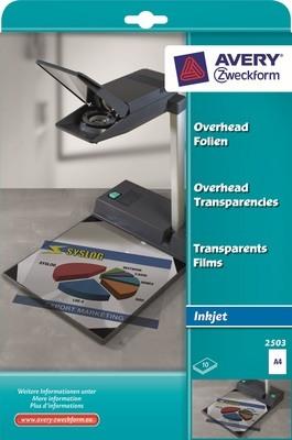 Image du produit Avery Diapositives de rétroprojection (10 x, A4)