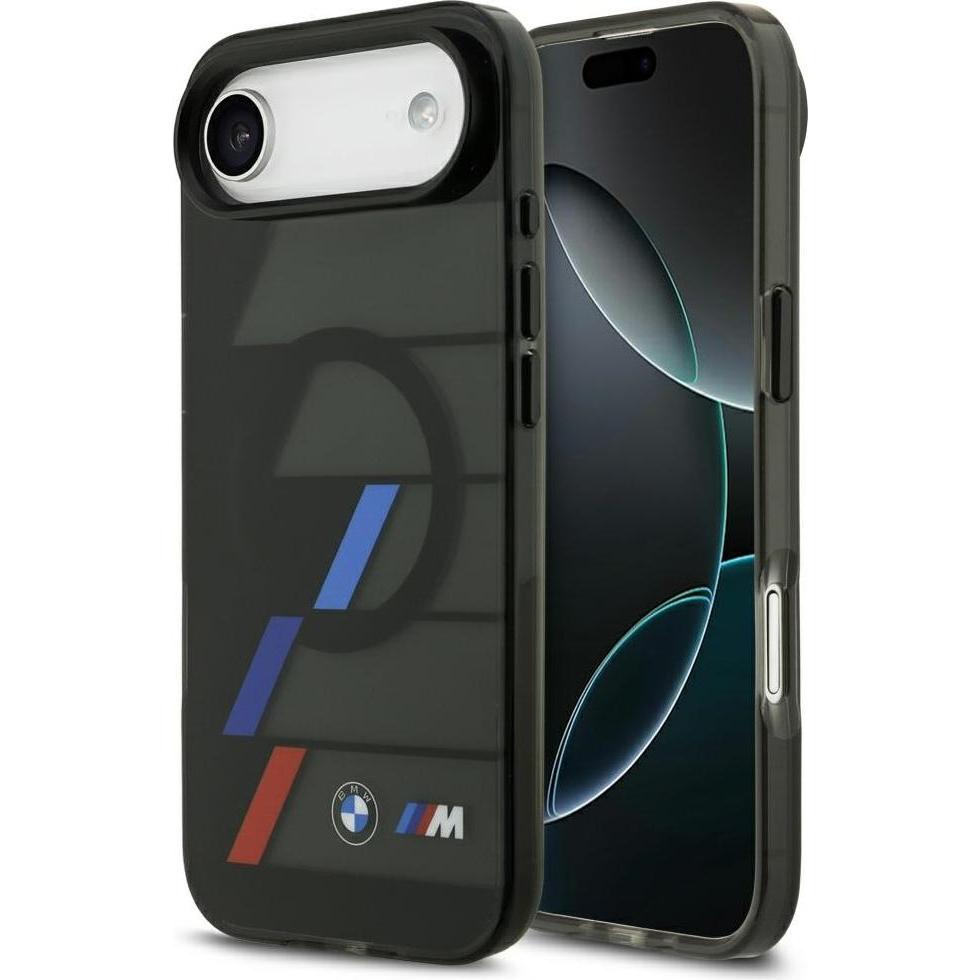 BMW M IML Metal Buttons Tricolor Lines MagSafe Case for iPhone Air Black, Cellulare con tasti, Nero