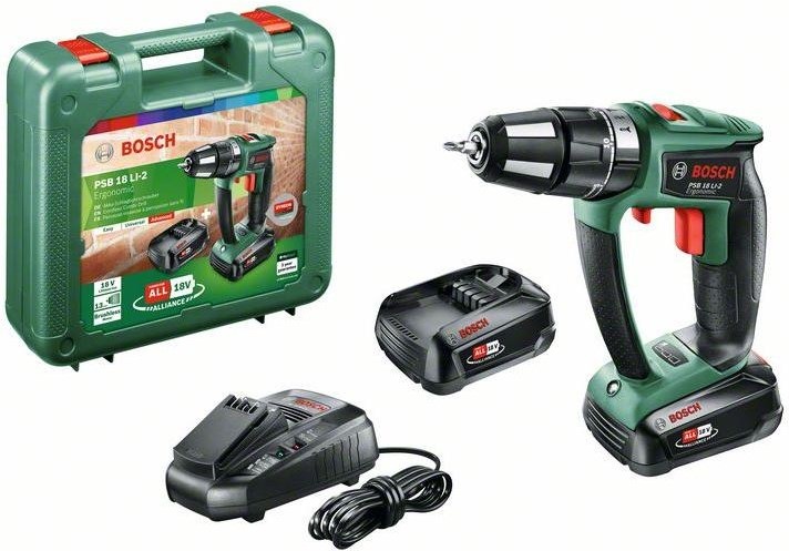 Bosch Home & Garden PSB 18 LI-2 Ergonomisch (Oplaadbare batterij)