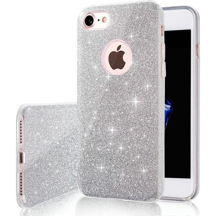 OEM Glitter 3in1 Hülle für iPhone 11 silber (Apple iPhone 11), Smartphone Hülle, Silber