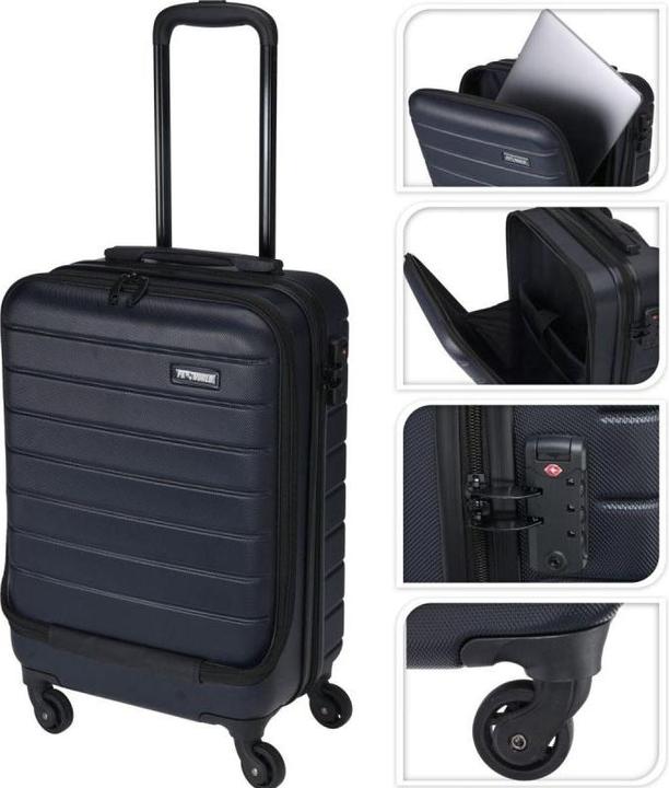 Actual product image ProWorld Walizka Podróżna Kabinowa 20 Cali Z Komorą Na Laptopa Szary (37 l)