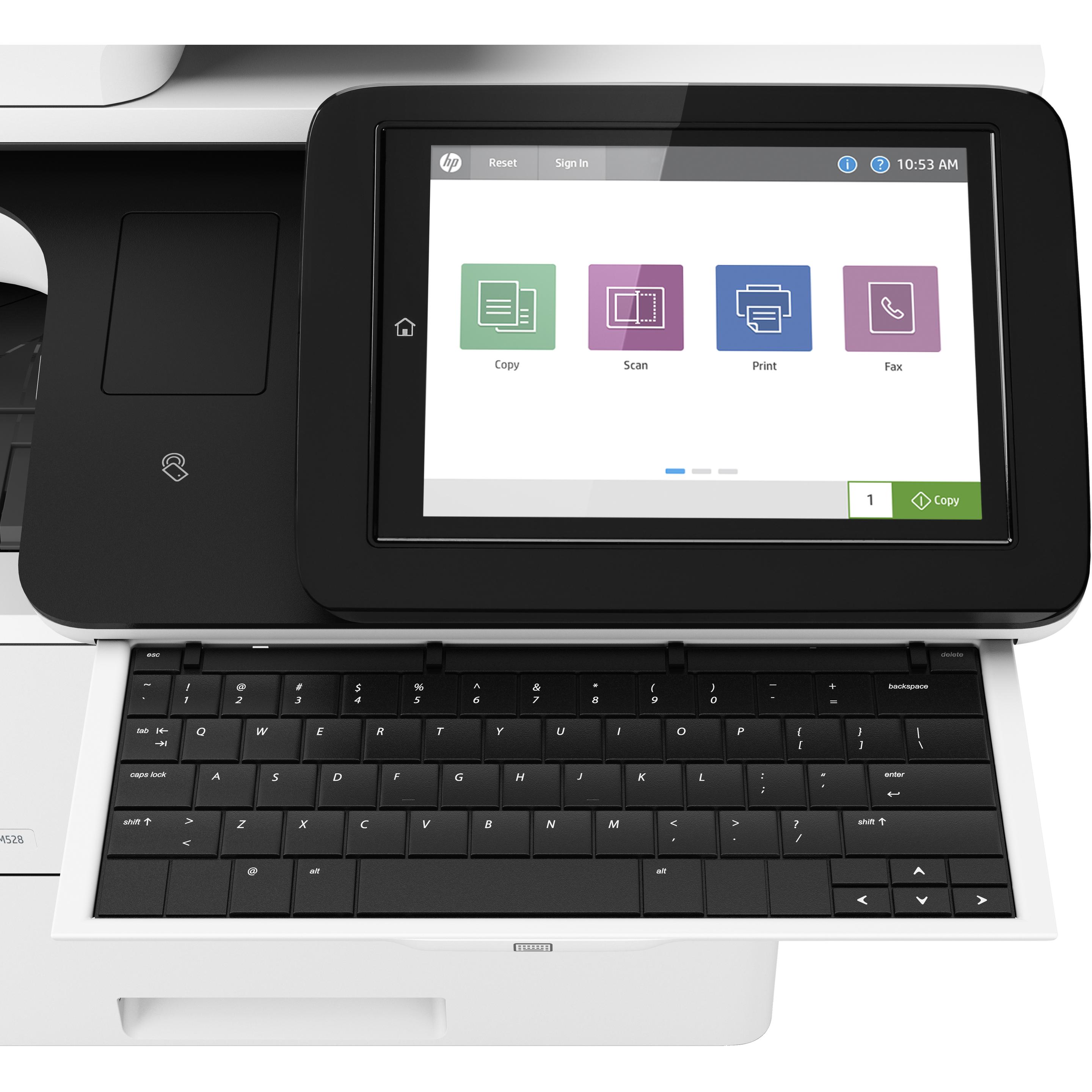 HP M528z LaserJet Enterprise (Laser, Schwarz-Weiss), Drucker, Weiss