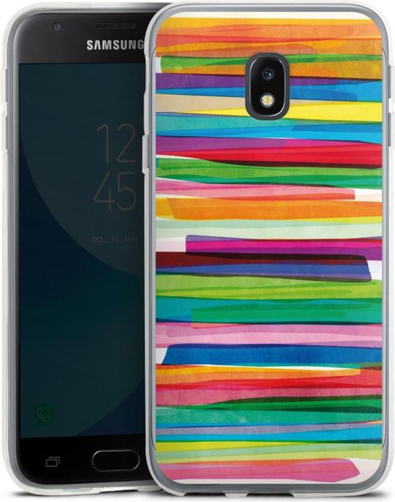 Produktbild DeinDesign Silikon Hülle für Samsung Galaxy J3 Duos (2017) Handyhülle Case Smartphone Schutzhülle Streifen (Samsung Galaxy J3 (2017))