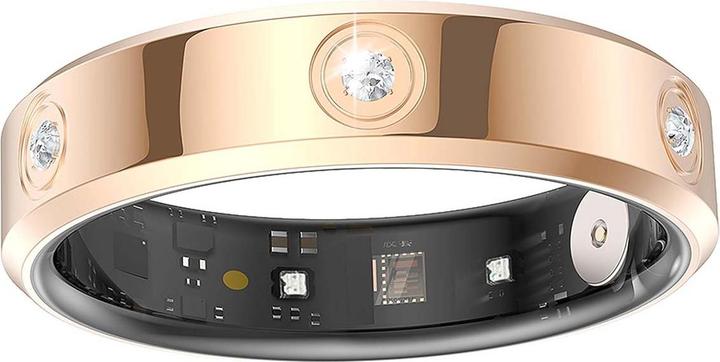 Actual product image Avizar Smart Ring Grösse 12 Venus Strass mit Ladeetui (12, Gold)