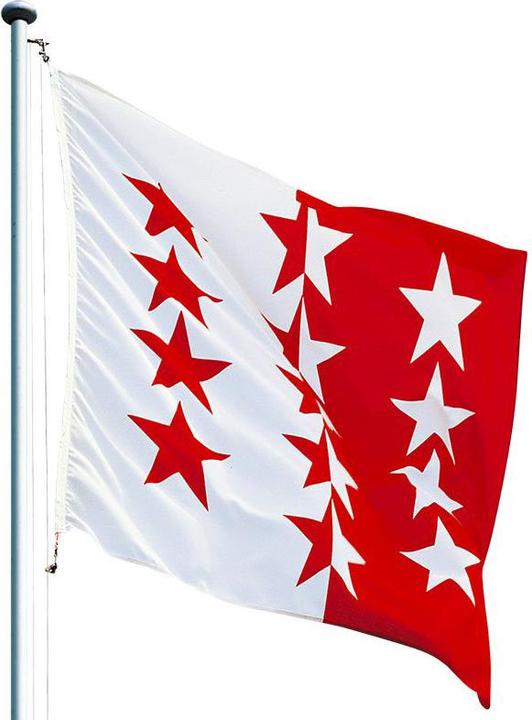 Immagine prodotto Keller Fahnen Kantonsfahne klassisch Wallis Eingenäht 200x200 cm