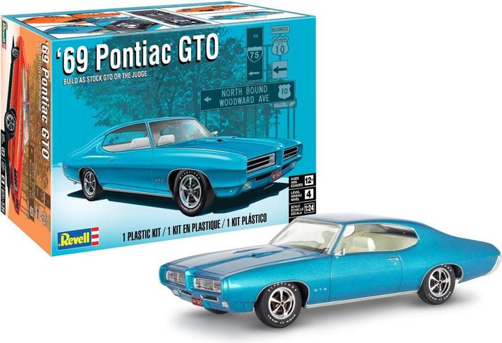 Actual product image Revell 69 Pontiac GTO The Judge 2N1