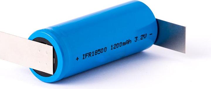 Produktbild EIZfan IFR 18500 - 1200mAh 3,2V LiFePo4 Akku + *Lötfahne U (1 Stk., 18500, Ladegerät inkl. Akku)