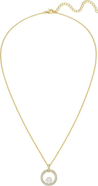 Image du produit Rafaela Donata Kette mit Anhänger Sterling Silber gelbgold Muschelkernperle weiss Zirkonia weiss - 38600 (Argent sterling 100)