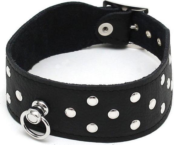 Actual product image Rimba Leather collar with studs