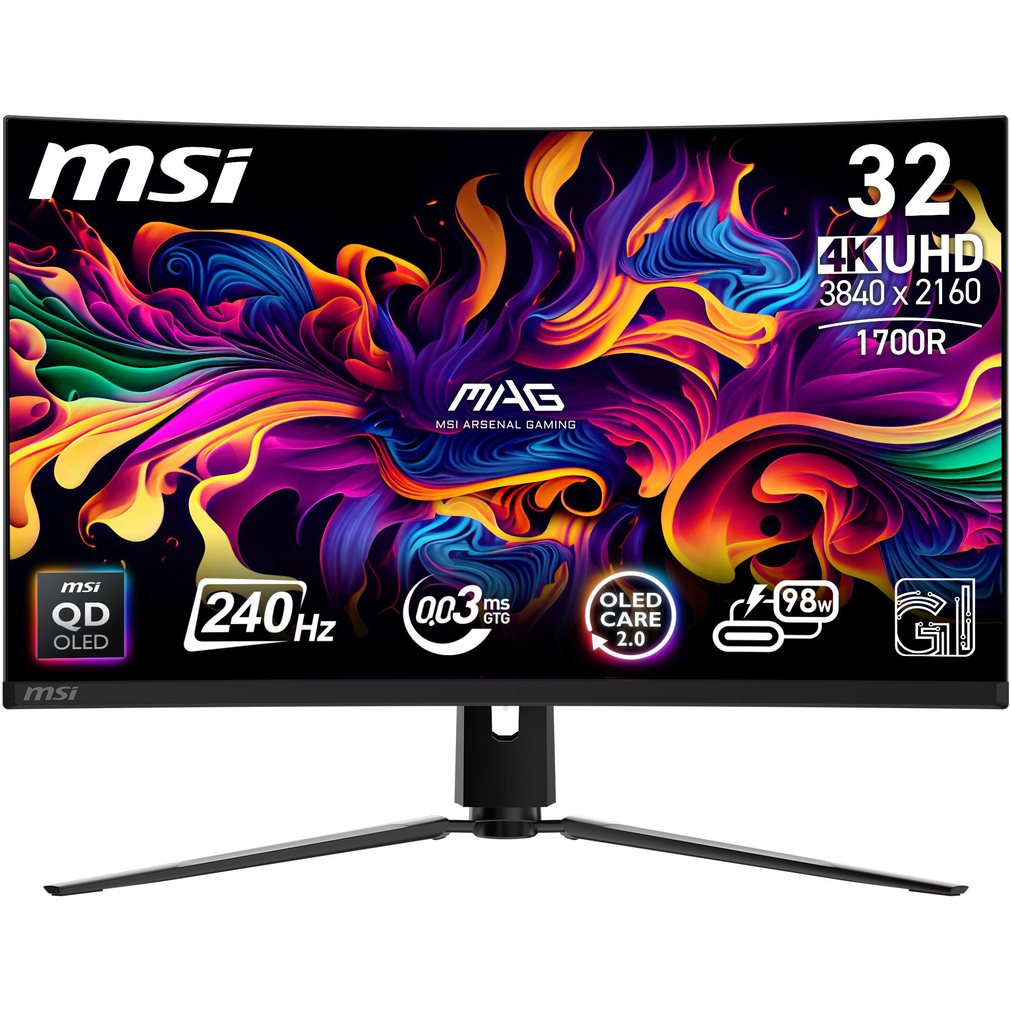 MSI MPG 321CURXDE (3840 x 2160 Pixels, 31.50"), Monitor, Zwart